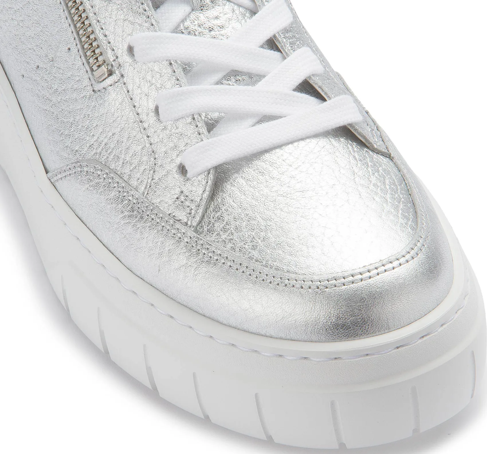 Sneaker|Schnürschuhe|Gabor Sneaker in Übergrößen Silber