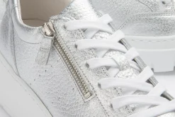 Sneaker|Schnürschuhe|Gabor Sneaker in Übergrößen Silber