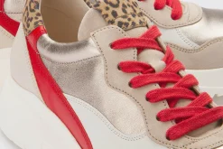 Sneaker|Schnürschuhe|Gabor Sneaker in Übergrößen Beige