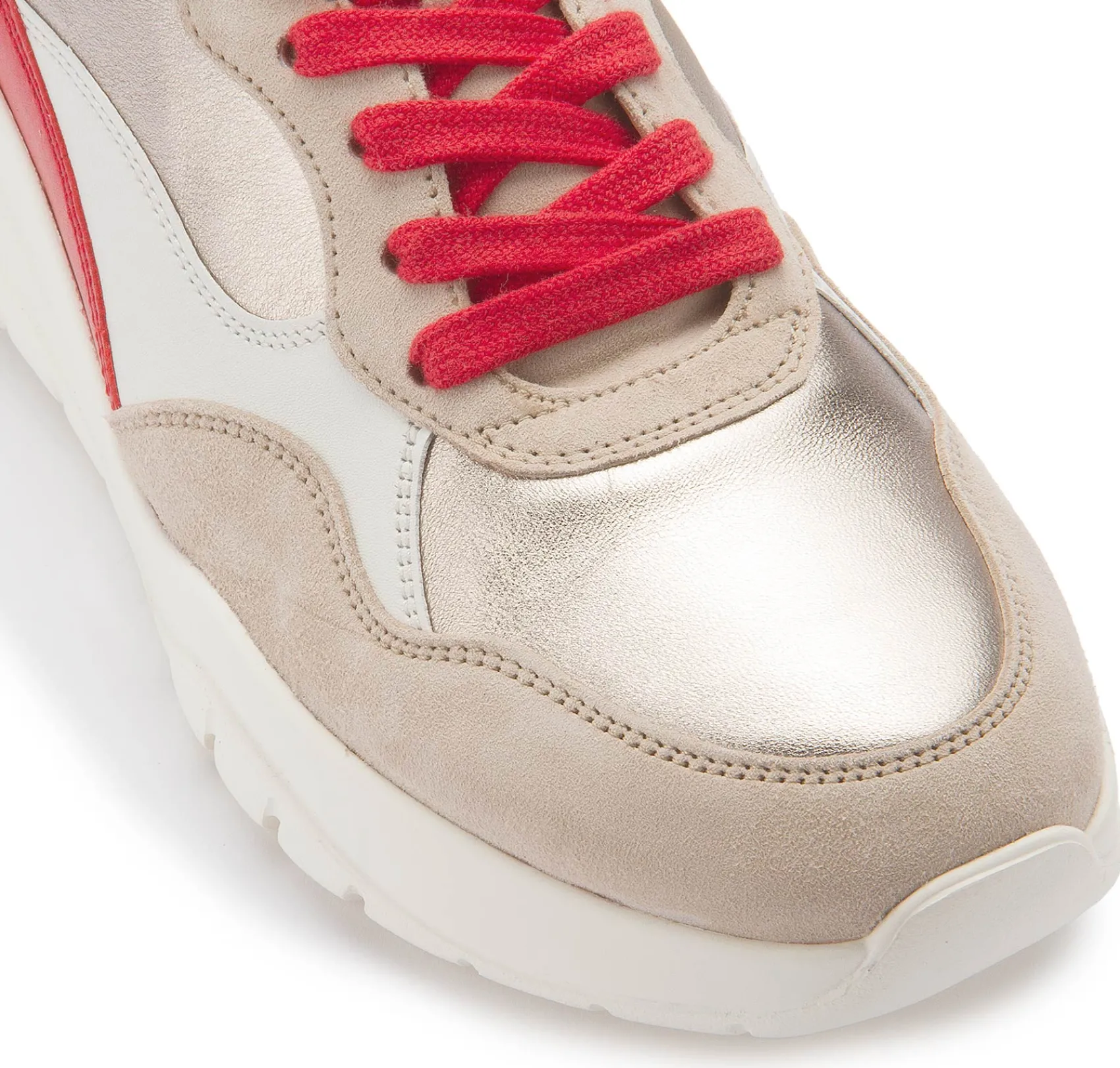 Sneaker|Schnürschuhe|Gabor Sneaker in Übergrößen Beige