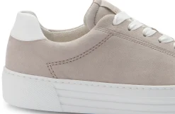 Sneaker|Schnürschuhe|Gabor Sneaker in Übergrößen Beige