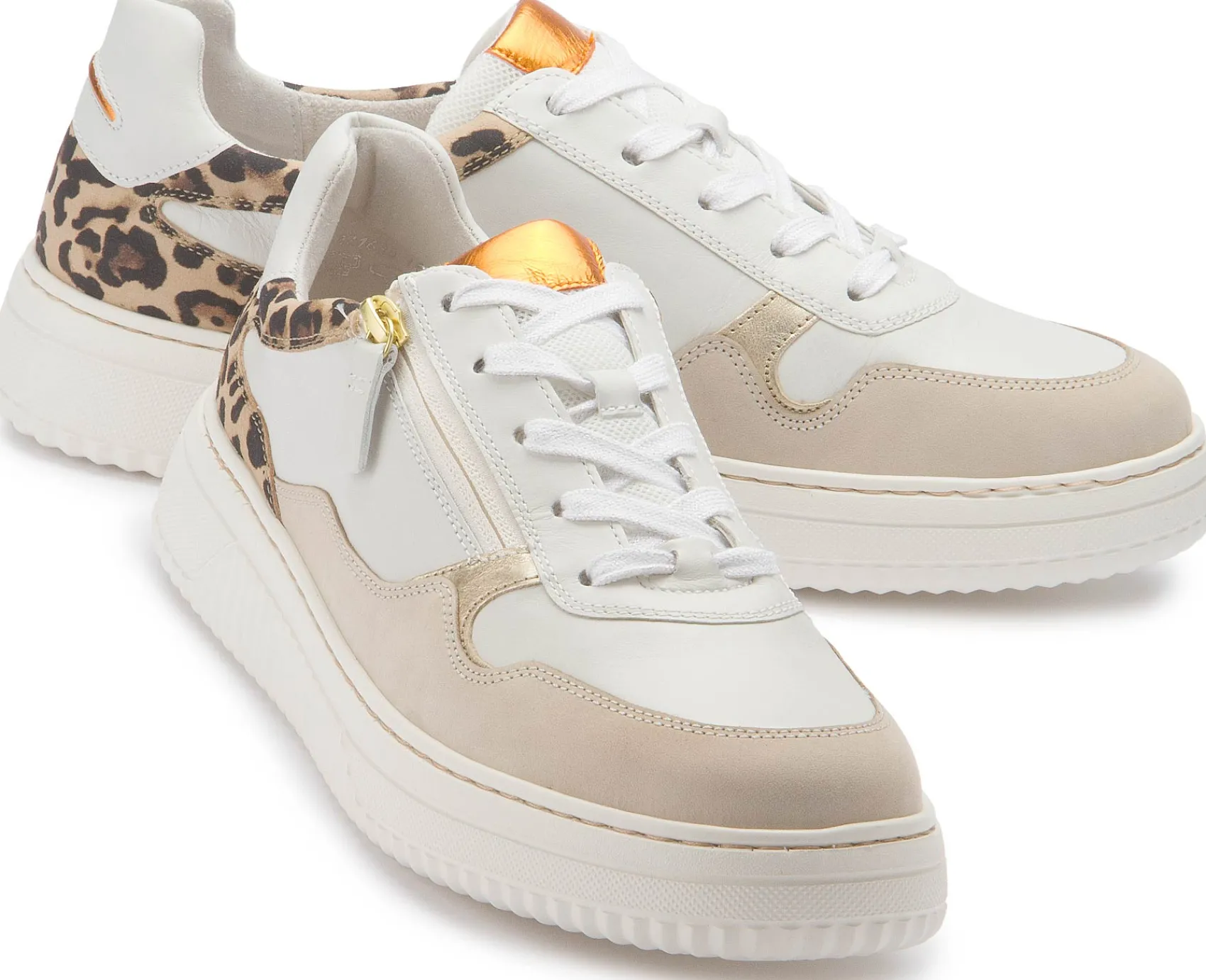 Sneaker|Schnürschuhe|Gabor Sneaker in Übergrößen Weiß