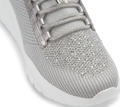 Sneaker|Schnürschuhe|Gabor Sneaker in Übergrößen Silber