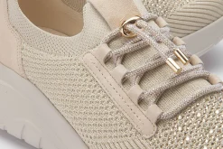 Sneaker|Schnürschuhe|Gabor Sneaker in Übergrößen Beige