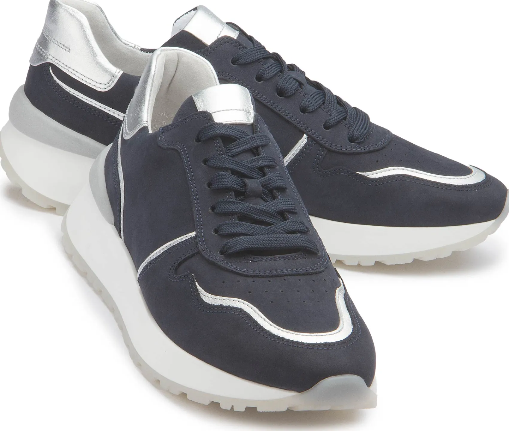 Sneaker|Schnürschuhe|Gabor Sneaker in Übergrößen Blau