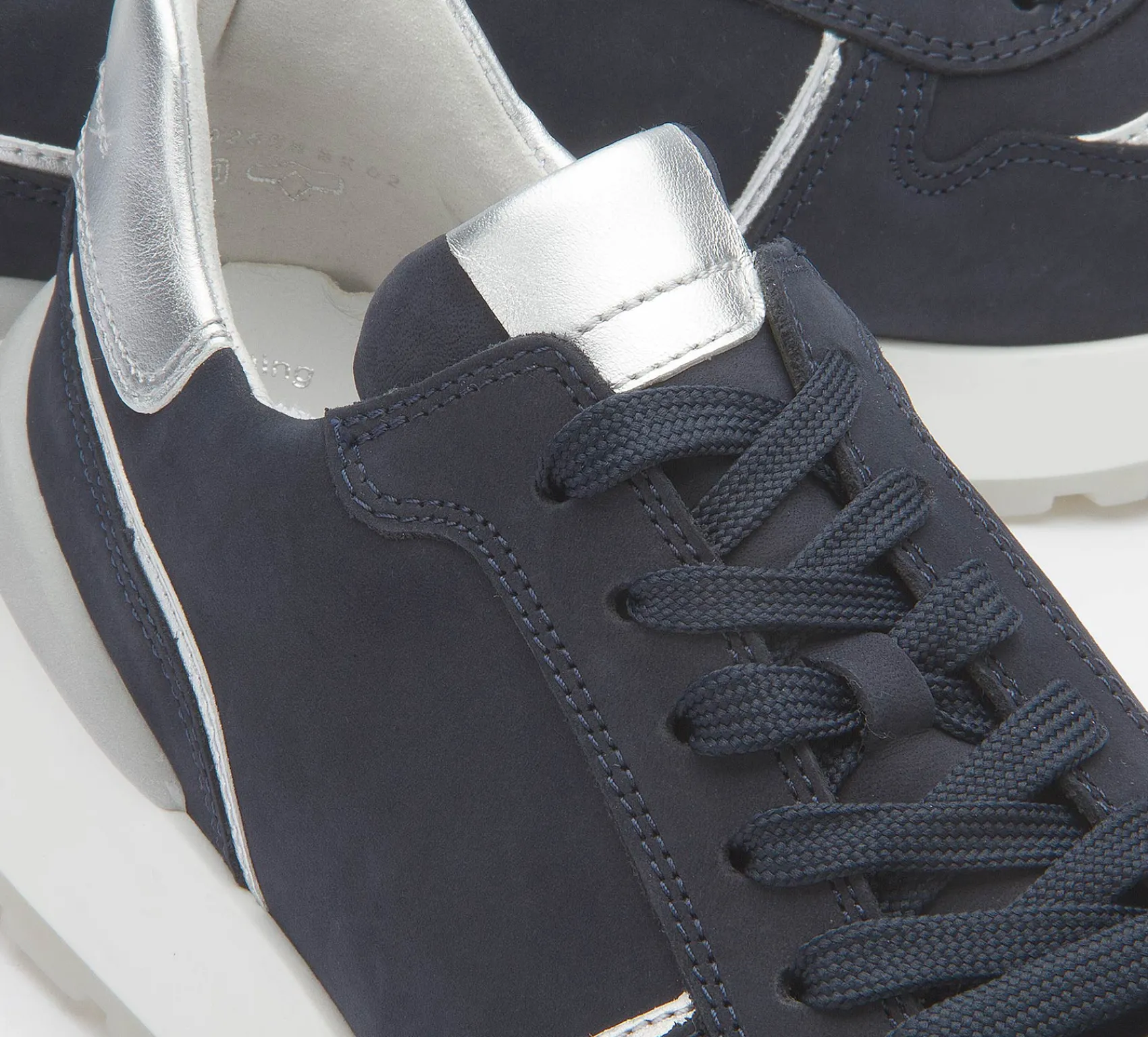 Sneaker|Schnürschuhe|Gabor Sneaker in Übergrößen Blau