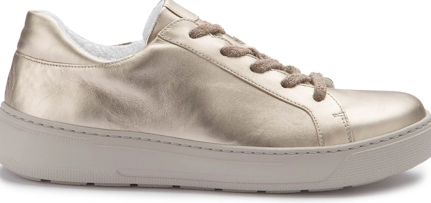 Sneaker|Schnürschuhe|Gabor Sneaker in Übergrößen Gold