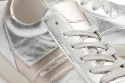 Sneaker|Schnürschuhe|Gabor Sneaker in Übergrößen Silber
