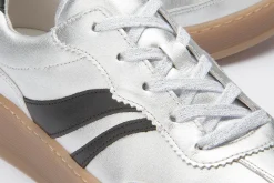 Sneaker|Schnürschuhe|Gabor Sneaker in Übergrößen Silber