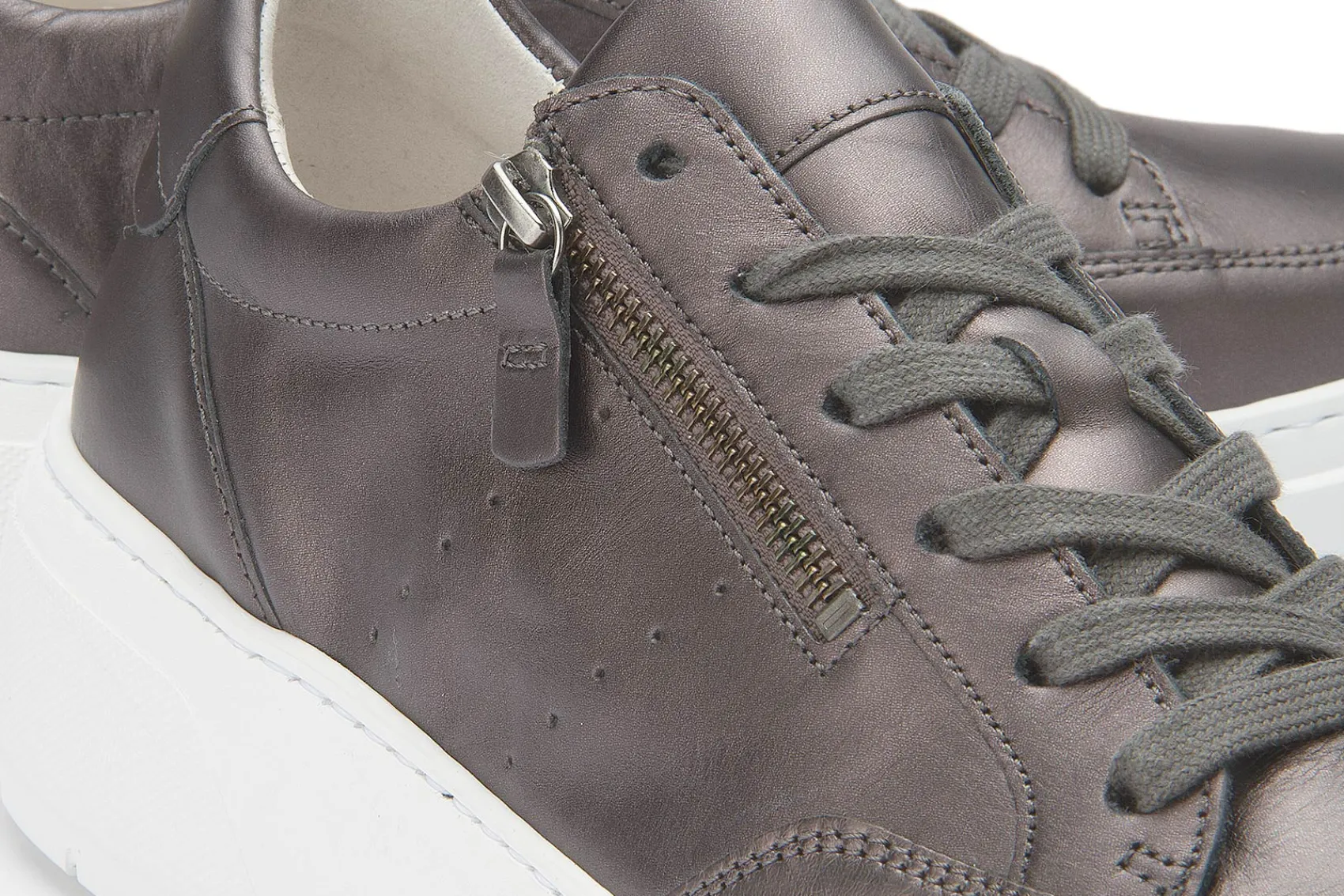 Sneaker|Schnürschuhe|Gabor Sneaker in Übergrößen Silber