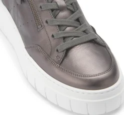 Sneaker|Schnürschuhe|Gabor Sneaker in Übergrößen Silber
