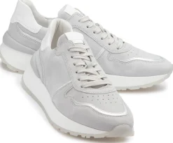 Sneaker|Schnürschuhe|Gabor Sneaker in Übergrößen Grau