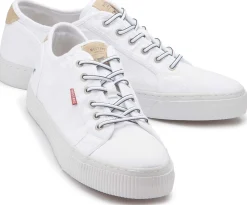 Sneaker|Schnürschuhe|Mustang Damen Sneaker in Übergrößen Weiß