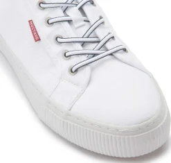 Sneaker|Schnürschuhe|Mustang Damen Sneaker in Übergrößen Weiß