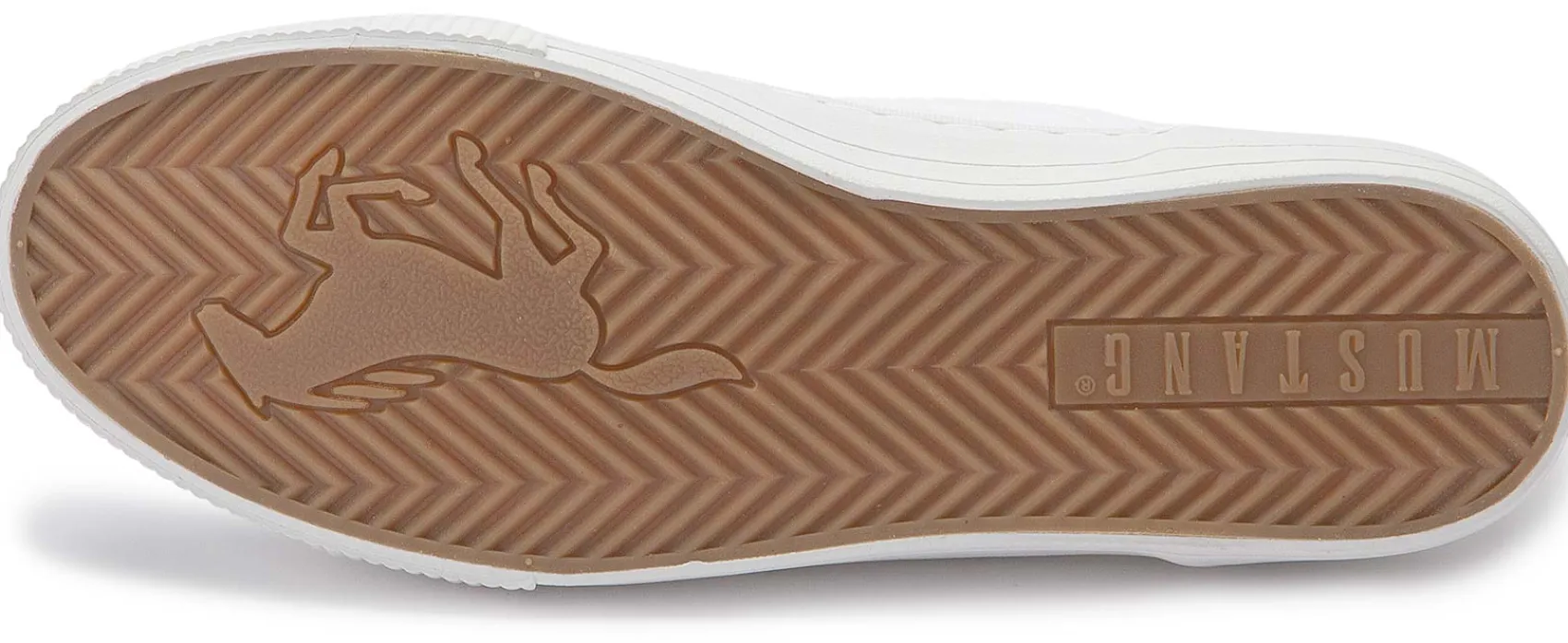 Sneaker|Schnürschuhe|Mustang Damen Sneaker in Übergrößen Weiß