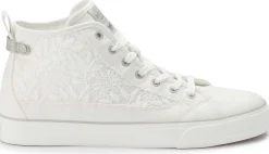 Sneaker|Schnürschuhe|Mustang Damen Sneaker in Übergrößen Weiß