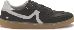 Sneaker|Schnürschuhe|Mustang Damen Sneaker in Übergrößen Schwarz