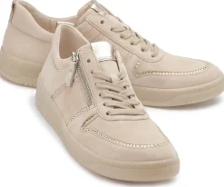 Sneaker|Schnürschuhe|Gabor Sneaker in Übergrößen Beige