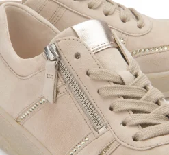 Sneaker|Schnürschuhe|Gabor Sneaker in Übergrößen Beige
