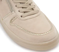 Sneaker|Schnürschuhe|Gabor Sneaker in Übergrößen Beige