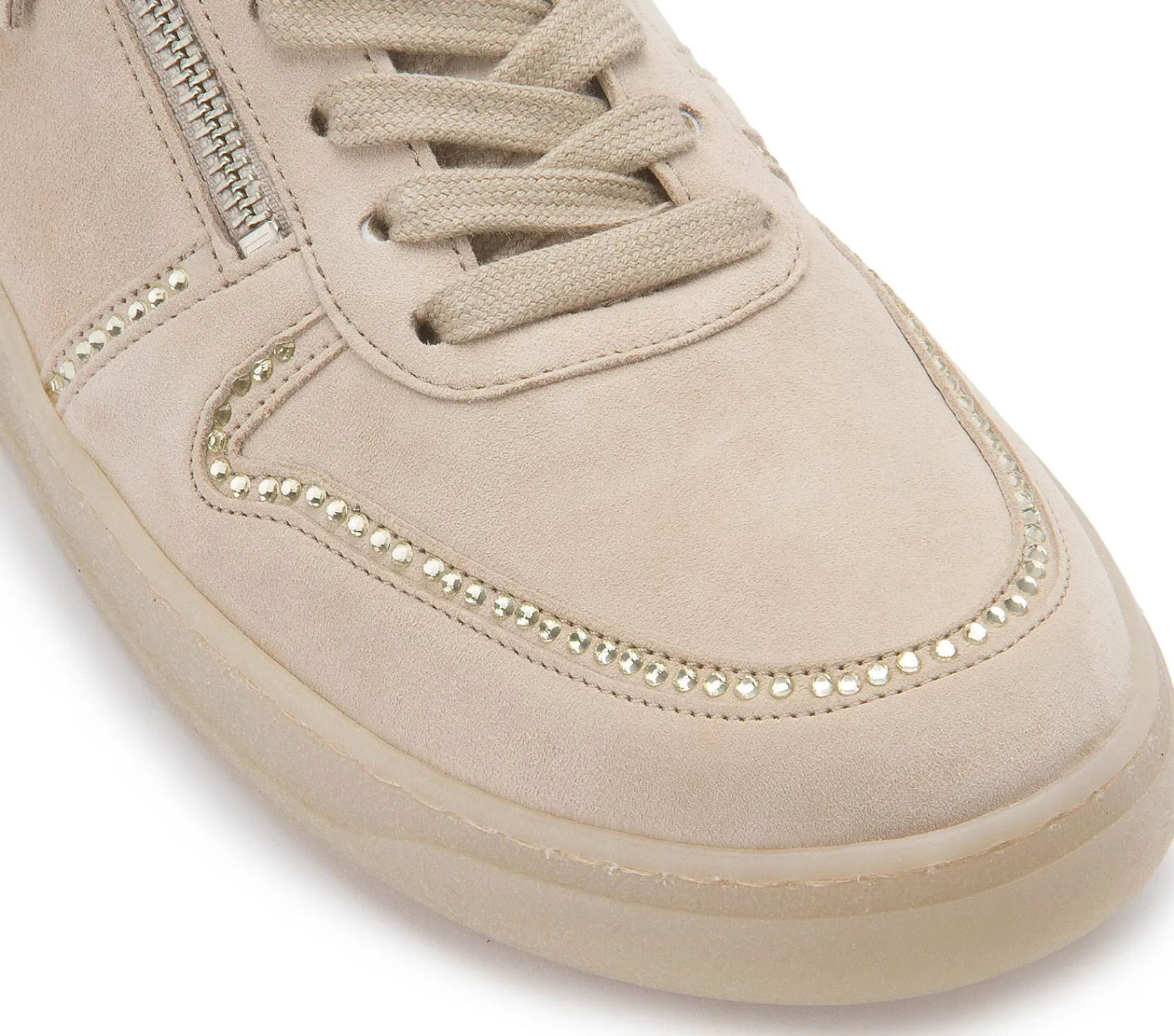 Sneaker|Schnürschuhe|Gabor Sneaker in Übergrößen Beige