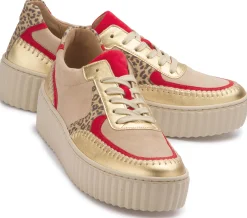 Sneaker|Schnürschuhe|Gabor Sneaker in Übergrößen Beige