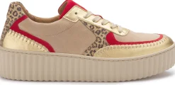 Sneaker|Schnürschuhe|Gabor Sneaker in Übergrößen Beige