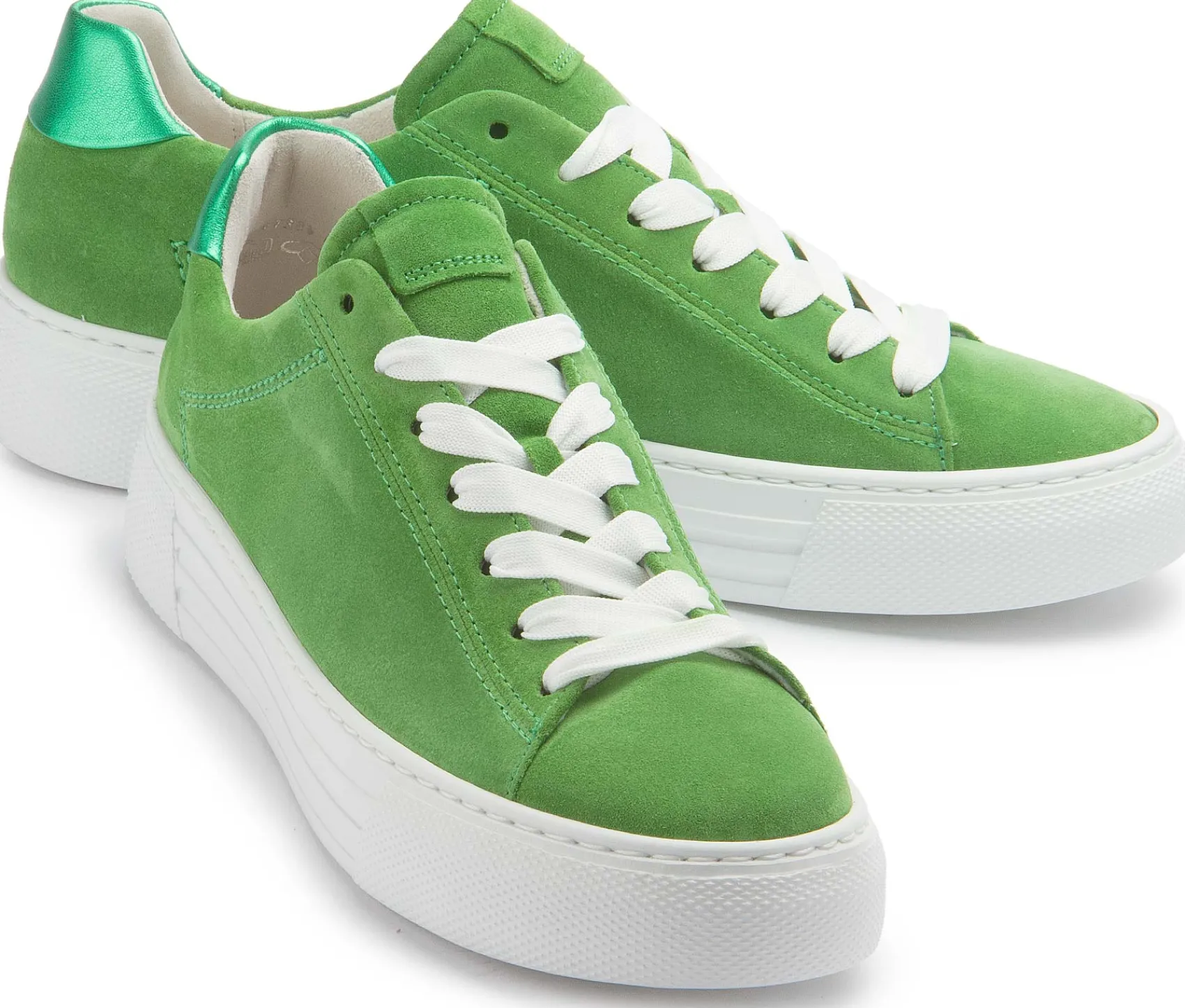 Sneaker|Schnürschuhe|Gabor Sneaker in Übergrößen Grün