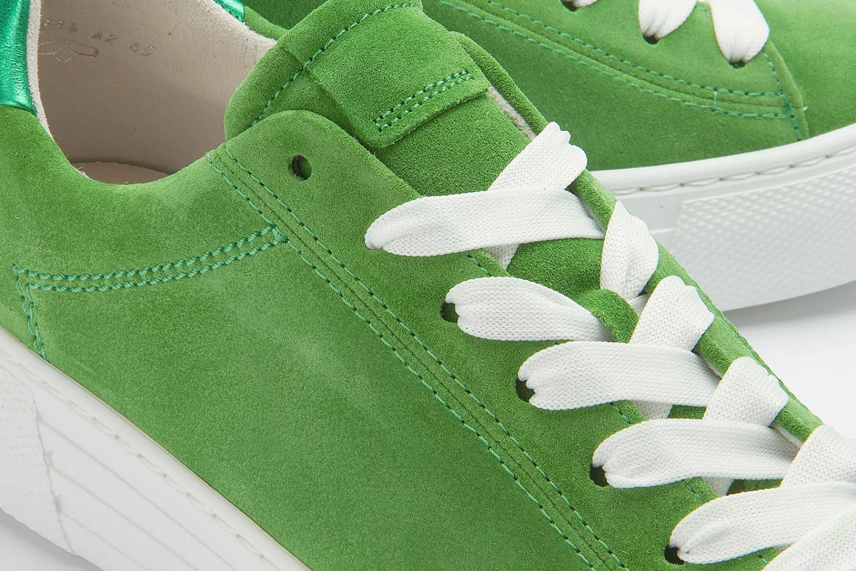 Sneaker|Schnürschuhe|Gabor Sneaker in Übergrößen Grün
