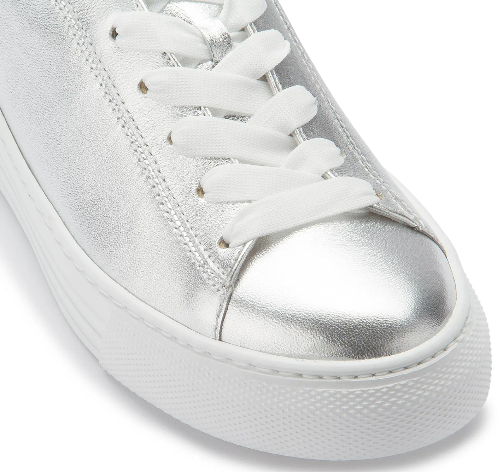 Sneaker|Schnürschuhe|Gabor Sneaker in Übergrößen Silber