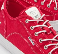 Sneaker|Schnürschuhe|Mustang Damen Sneaker in Übergrößen Rot