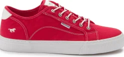 Sneaker|Schnürschuhe|Mustang Damen Sneaker in Übergrößen Rot