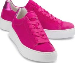 Sneaker|Schnürschuhe|Gabor Sneaker in Übergrößen Pink