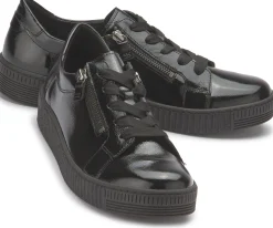 Sneaker|Schnürschuhe|Gabor Sneaker in Übergrößen Schwarz