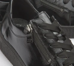 Sneaker|Schnürschuhe|Gabor Sneaker in Übergrößen Schwarz