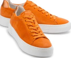 Sneaker|Schnürschuhe|Gabor Sneaker in Übergrößen Orange
