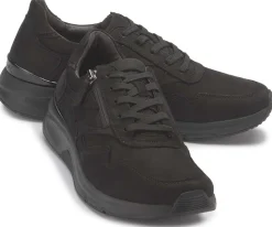 Sneaker|Schnürschuhe|Gabor Sneaker in Übergrößen Schwarz