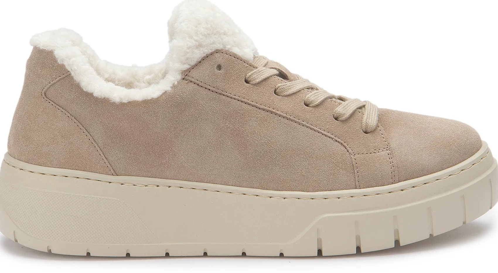 Sneaker|Schnürschuhe|Gabor Sneaker in Übergrößen Beige