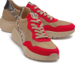 Sneaker|Schnürschuhe|Gabor Sneaker in Übergrößen Beige