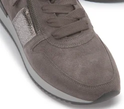 Sneaker|Schnürschuhe|Gabor Sneaker in Übergrößen Grau