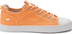 Sneaker|Schnürschuhe|Mustang Damen Sneaker in Übergrößen Orange