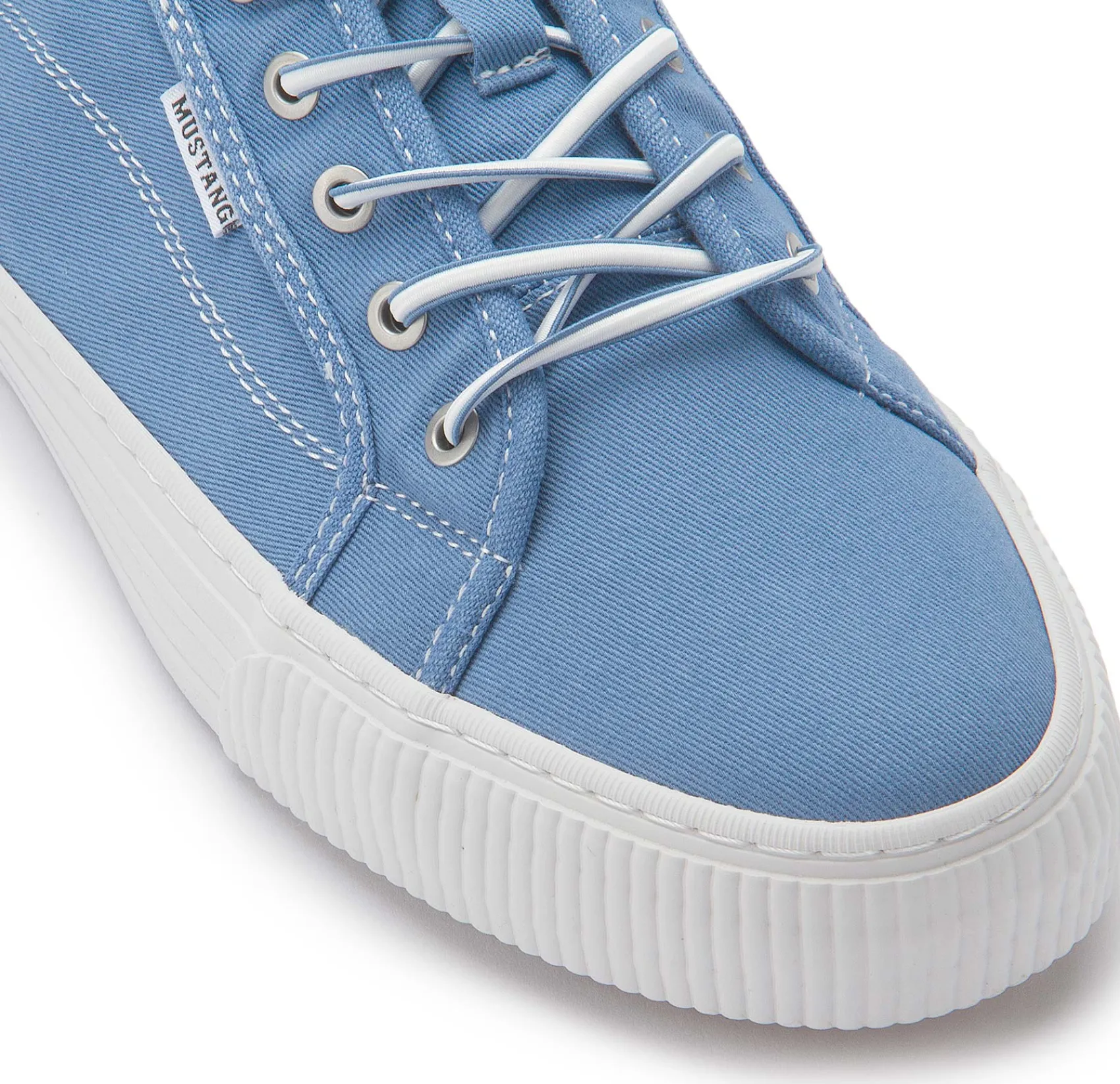 Sneaker|Schnürschuhe|Mustang Damen Sneaker in Übergrößen Blau