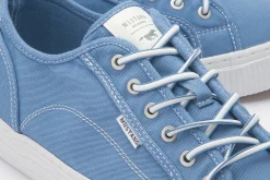 Sneaker|Schnürschuhe|Mustang Damen Sneaker in Übergrößen Blau