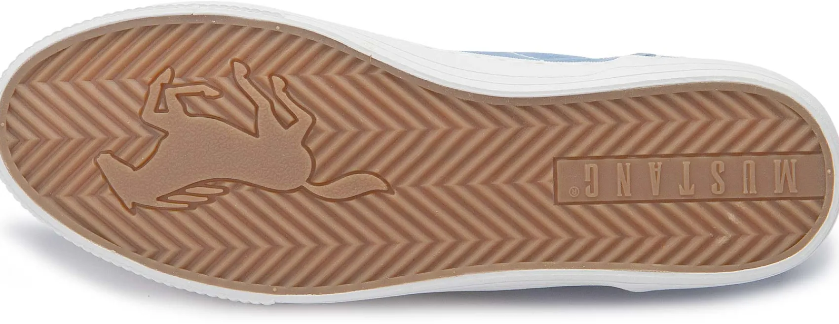 Sneaker|Schnürschuhe|Mustang Damen Sneaker in Übergrößen Blau
