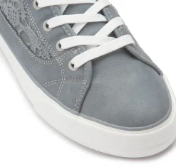 Sneaker|Schnürschuhe|Mustang Damen Sneaker in Übergrößen Grau