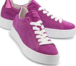 Sneaker|Schnürschuhe|Gabor Sneaker in Übergrößen Lila