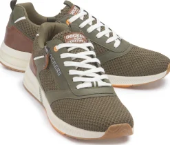 Schnürschuhe|Dockers Sneaker in Übergrößen Grün