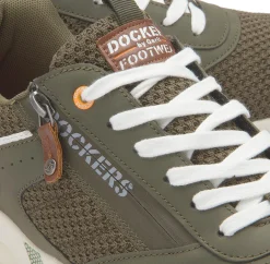 Schnürschuhe|Dockers Sneaker in Übergrößen Grün