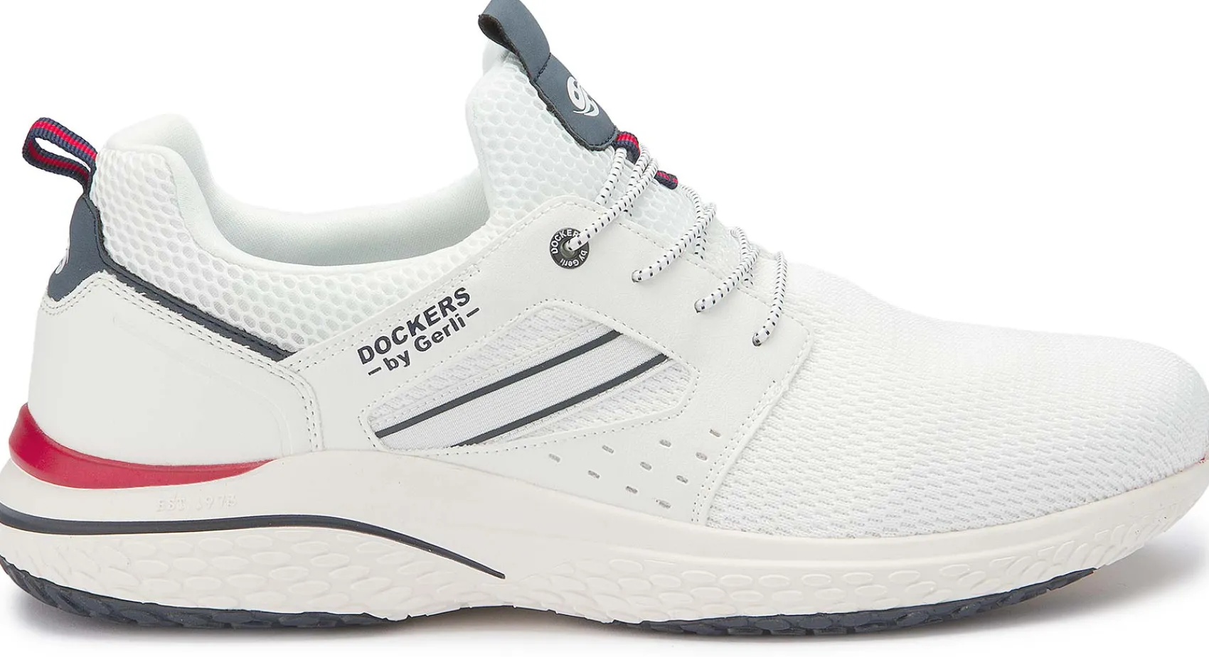 Sneaker|Schnürschuhe|Dockers Sneaker in Übergrößen Weiß
