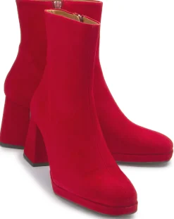 Stiefeletten|Horsch Schuhe Stiefelette in Übergrößen Rot